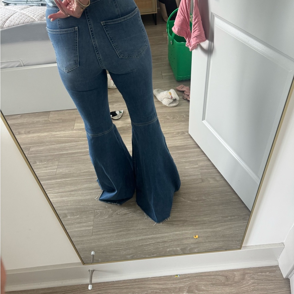 Free People Denim Flare Jeans - Picture 4 of 6